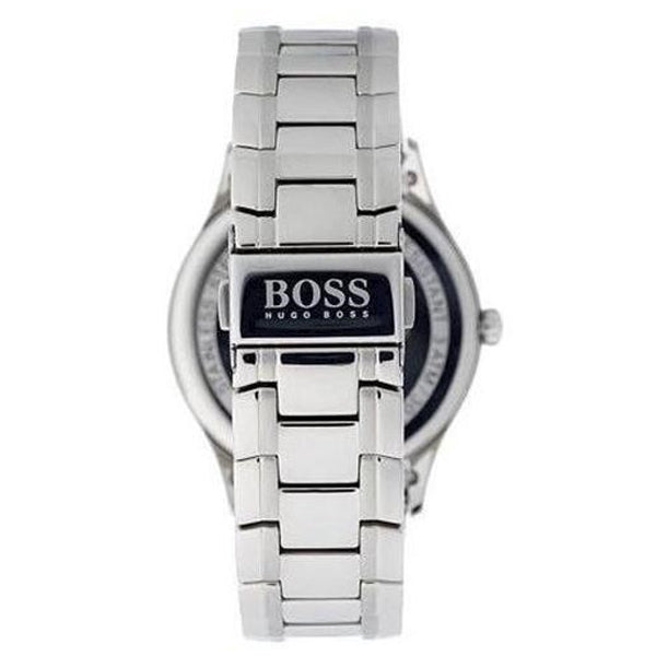 Hugo Boss Governer Black Dial Silver Steel Strap Watch for Men - 1513488