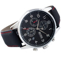 Hugo Boss Navigator Black Dial Black Leather Strap Watch for Men - 1513535