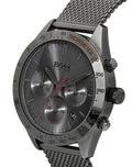 Hugo Boss Talent Gunmetal Dial Grey Mesh Bracelet Watch for Men - 1513637
