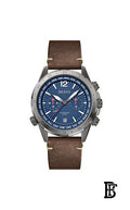 Hugo Boss Nomad Blue Dial Brown Leather Strap Watch for Men - 1513773