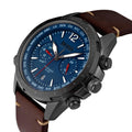 Hugo Boss Nomad Blue Dial Brown Leather Strap Watch for Men - 1513773