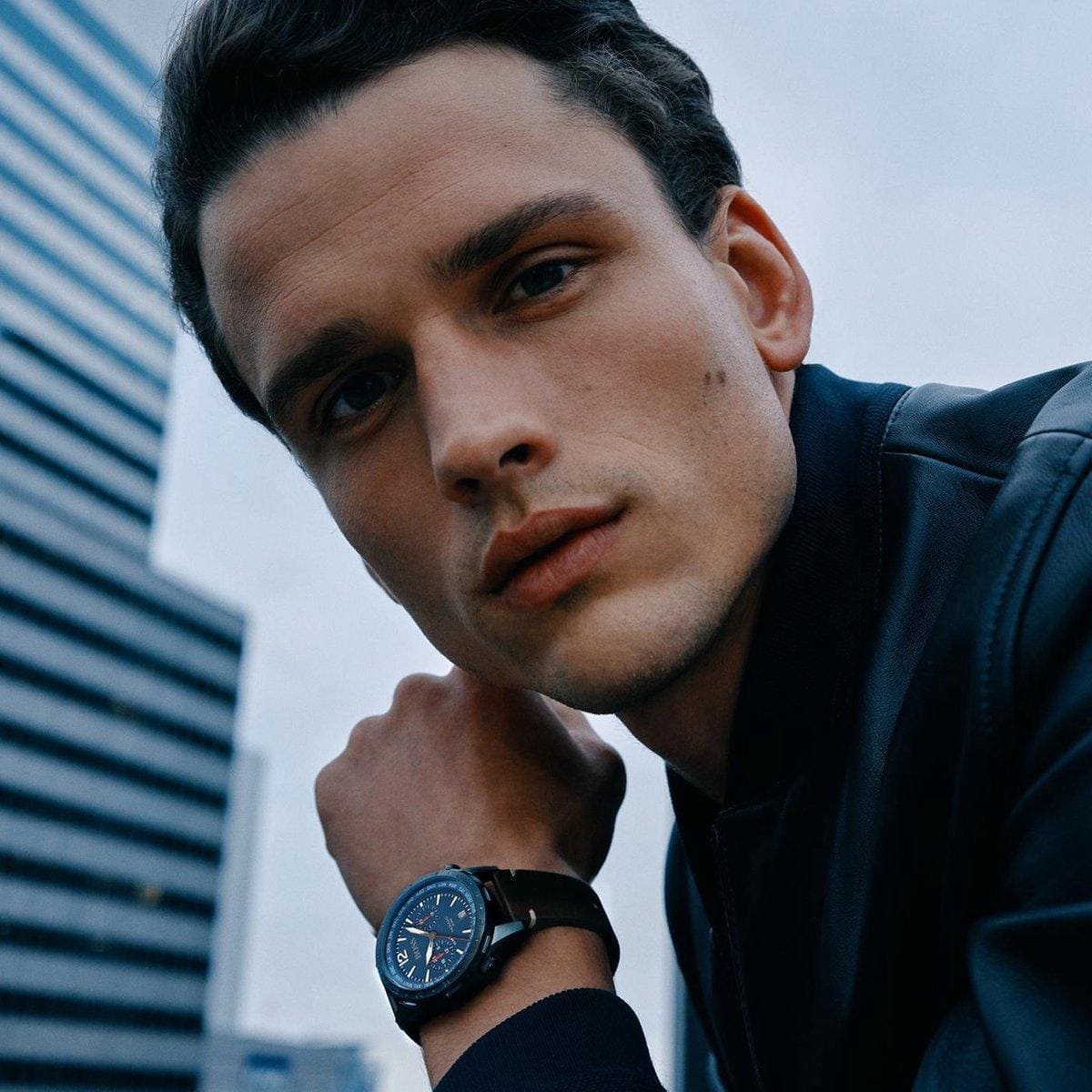 Hugo Boss Nomad Blue Dial Brown Leather Strap Watch for Men - 1513773