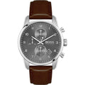 Hugo Boss Skymaster Grey Dial Brown Leather Strap Watch for Men - 1513787
