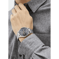 Hugo Boss Associate Black Dial Silver Mesh Bracelet Watch for Men - 1513805