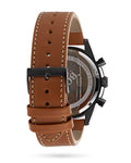 Hugo Boss Pilot Black Dial Brown Leather Strap Watch for Men - 1513851
