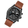 Hugo Boss Pilot Black Dial Brown Leather Strap Watch for Men - 1513851