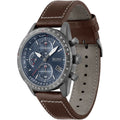 Hugo Boss Pilot Edition Blue Dial Brown Leather Strap Watch for Men - 1513852