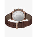 Hugo Boss Santiago Chronograph Grey Dial Brown Leather Strap Watch for Men - 1513861