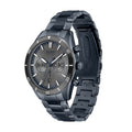 Hugo Boss Santiago Grey Dial Blue Steel Strap Watch for Men - 1513865