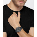 Hugo Boss Santiago Grey Dial Blue Steel Strap Watch for Men - 1513865