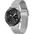 Hugo Boss Pilot Edition Black Dial Silver Mesh Bracelet Watch for Men - 1513886
