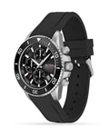 Hugo Boss Admiral Black Dial Black Silicone Strap Watch for Men - 1513912