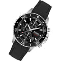 Hugo Boss Admiral Black Dial Black Silicone Strap Watch for Men - 1513912
