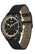 Hugo Boss Santiago Black Dial Black Nylon Strap Watch for Men - 1513935
