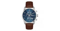 Hugo Boss Skymaster Blue Dial Brown Leather Strap Watch for Men - 1513940