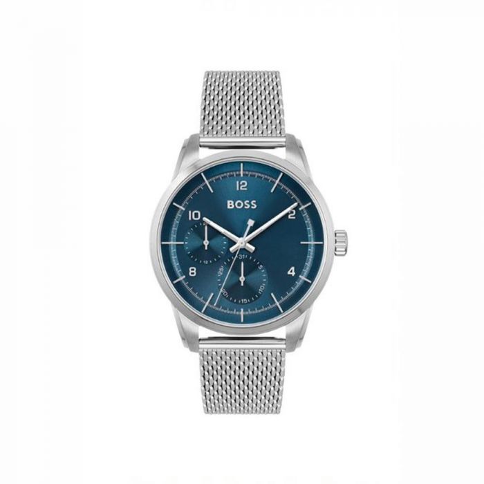 Hugo Boss Sophio Blue Dial Silver Mesh Bracelet Watch for Men - 1513942