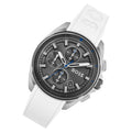 Hugo Boss Volane Grey Dial White SIlicone Strap Watch for Men - 1513948