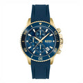 Hugo Boss Admiral Blue Dial Blue Rubber SIlicon Strap Watch for Men - 1513965