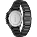 Hugo Boss Cloud Chronograph Black Dial Black Steel Strap Watch For Men - 1514016