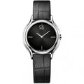 Calvin Klein Skirt Black Dial Black Leather Strap Watch for Women  - K2U231C1