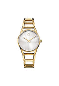 Calvin Klein Stately White Dial Gold Steel Strap Watch for Women - K3G2352W