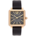 Marc Jacobs Vic Black Dial Black Leather Strap Watch for Women - MJ1522
