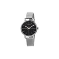 Calvin Klein Even Black Dial Silver Mesh Bracelet Watch for Women - K7B23121
