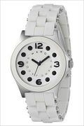 Marc Jacobs Rock White Dial White Silicone Strap Watch for Women - MBM2532