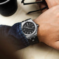 Maurice Lacroix Aikon Automatic Chronograph Black Dial Black Leather Strap Watch for Men - AI1808-SS000-330-2