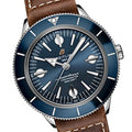 Breitling Superocean Heritage '57 Blue Dial Brown Leather Strap Watch for Men - A10370161C1X1