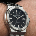 Maurice Lacroix Aikon Automatic Black Dial Silver Steel Strap Watch for Men - AI1807-SS002-330-1