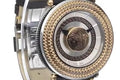 Versace V Metal Icon Quartz Silver Dial Brown Leather Strap Watch For Men - VQL010015