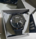 Guess Connoisseur Black Dial Black Silicone Strap Watch For Men - GW0335G1