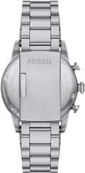 Fossil Sport Tourer Chronograph Black Dial Silver Steel Strap Watch for Men - FS6045