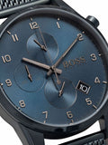 Hugo Boss Skymaster Chronograph Blue Dial Blue Mesh Bracelet Watch for Men - 1513836