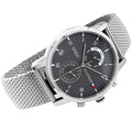 Tommy Hilfiger Kane Black Dial Silver Mesh Bracelet Watch for Men - 1710402