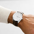 Tag Heuer Carrera Day Date Silver Dial Brown Leather Strap Watch for Men - WBN2011.FC6484