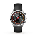 Tag Heuer Carrera Chronograph Black Dial Black Leather Strap Watch for Men - CBN201C.FC6542