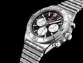 Breitling Chronomat B01 42mm Black Dial Silver Steel Strap Watch for Men - AB0134101B1A1