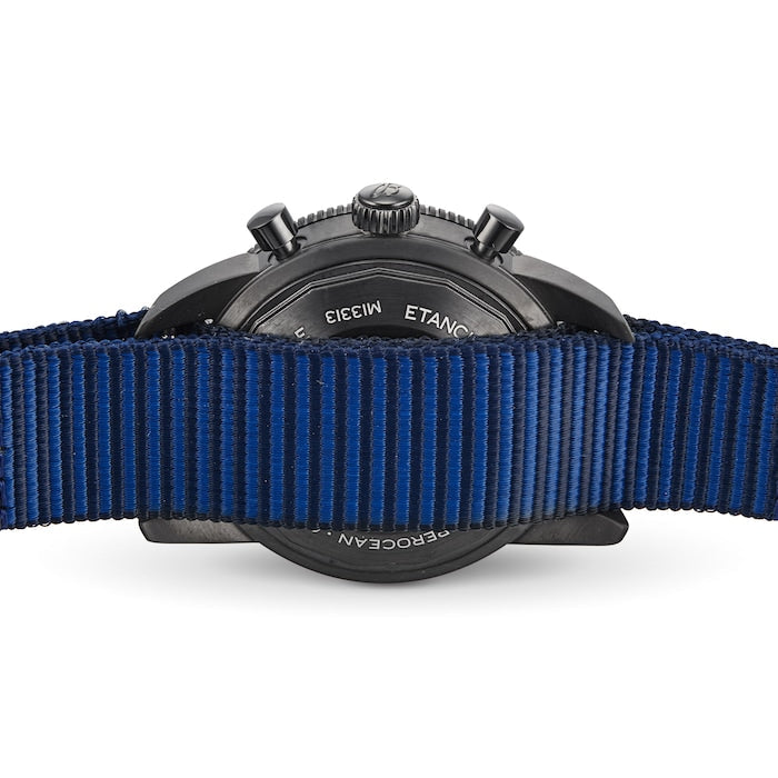 Breitling Superocean Heritage Chronograph 44 Outerknown Blue Dial Blue NATO Strap Watch for Men - M133132A1C1W1