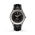 Breitling Navitimer 1 Automatic 41mm Black Dial Black Leather Strap Mens Watch - A17326211B1P1