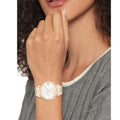 Tommy Hilfiger Monica Quartz White Dial Gold Steel Strap Watch For Women - 1782593