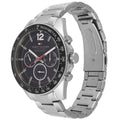 Tommy Hilfiger Luke Chronograph Black Dial Silver Steel Strap Watch for Men - 1791104