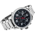 Tommy Hilfiger Jake Chronograph Black Dial Silver Steel Strap Watch for Men - 1791234