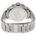 Tommy Hilfiger Jackson Quartz Black Dial Silver Steel Strap Watch for Men - 1791243