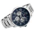 Tommy Hilfiger Keagan Blue Dial Silver Steel Strap Watch for Men - 1791293