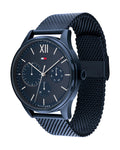 Tommy Hilfiger Damon Quartz Blue Dial Blue Mesh Bracelet Watch for Men - 1791421