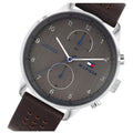 Tommy Hilfiger Chase Quartz Brown Dial Brown Leather Strap Watch for Men - 1791579