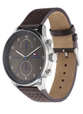 Tommy Hilfiger Chase Quartz Brown Dial Brown Leather Strap Watch for Men - 1791579