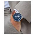 Tommy Hilfiger Spencer Blue Dial Brown Leather Strap Watch for Men - 1791642